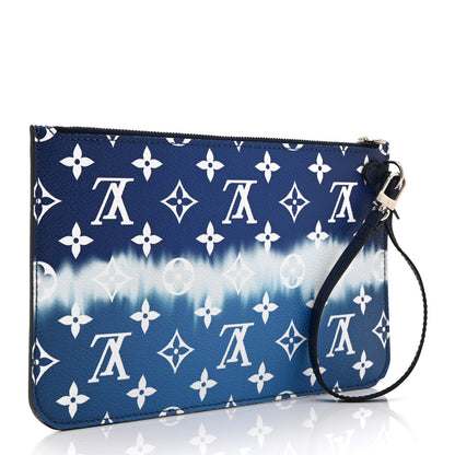 Louis Vuitton Monogram Escale Neverfull MM GM Pochette Blue 3 of 10