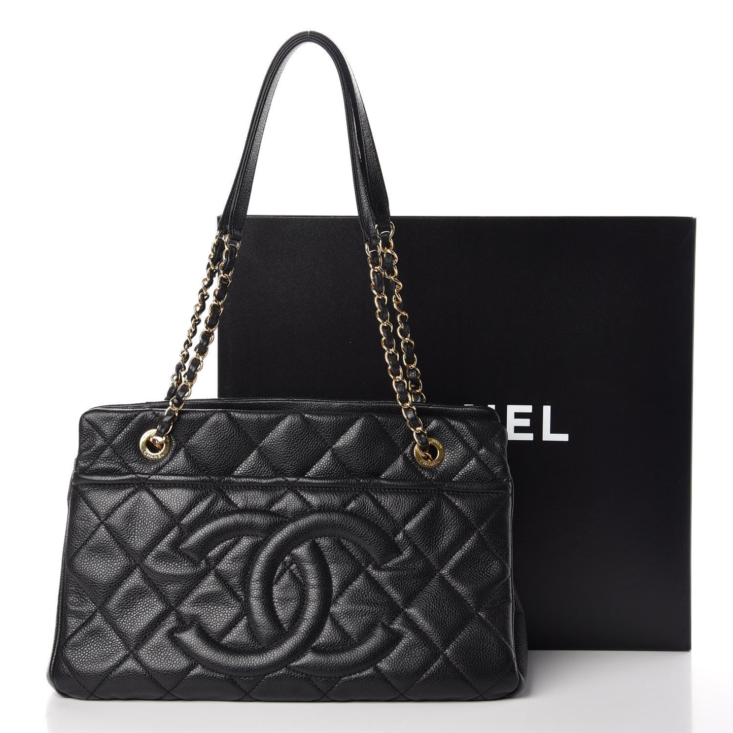 Caviar Quilted CC Timeless Soft Tote Black