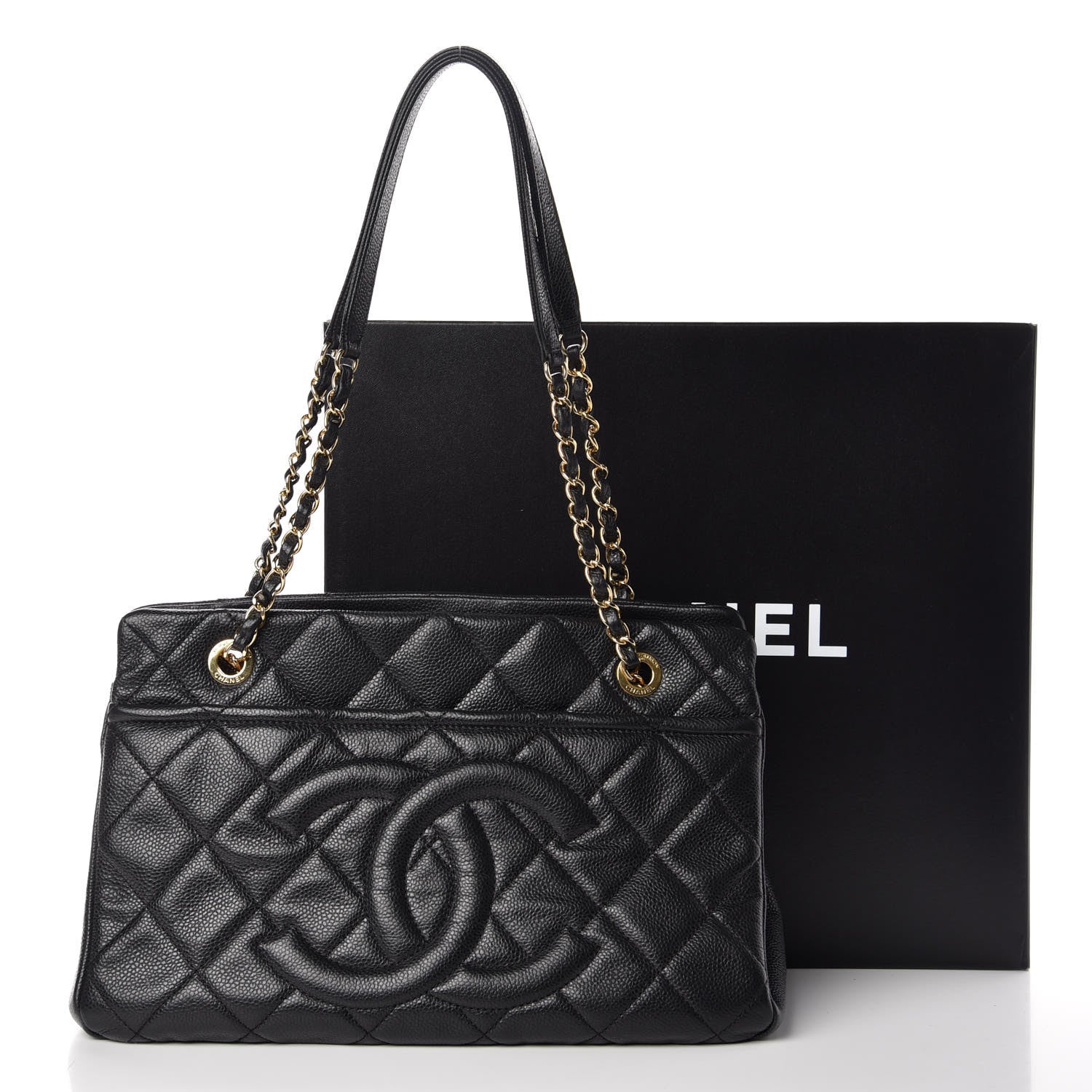 Chanel Caviar Quilted CC Timeless Soft Tote Black 11 of 11