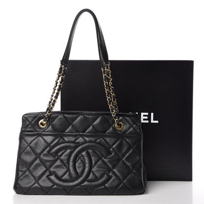 Chanel Caviar Quilted CC Timeless Soft Tote Black 11 of 11
