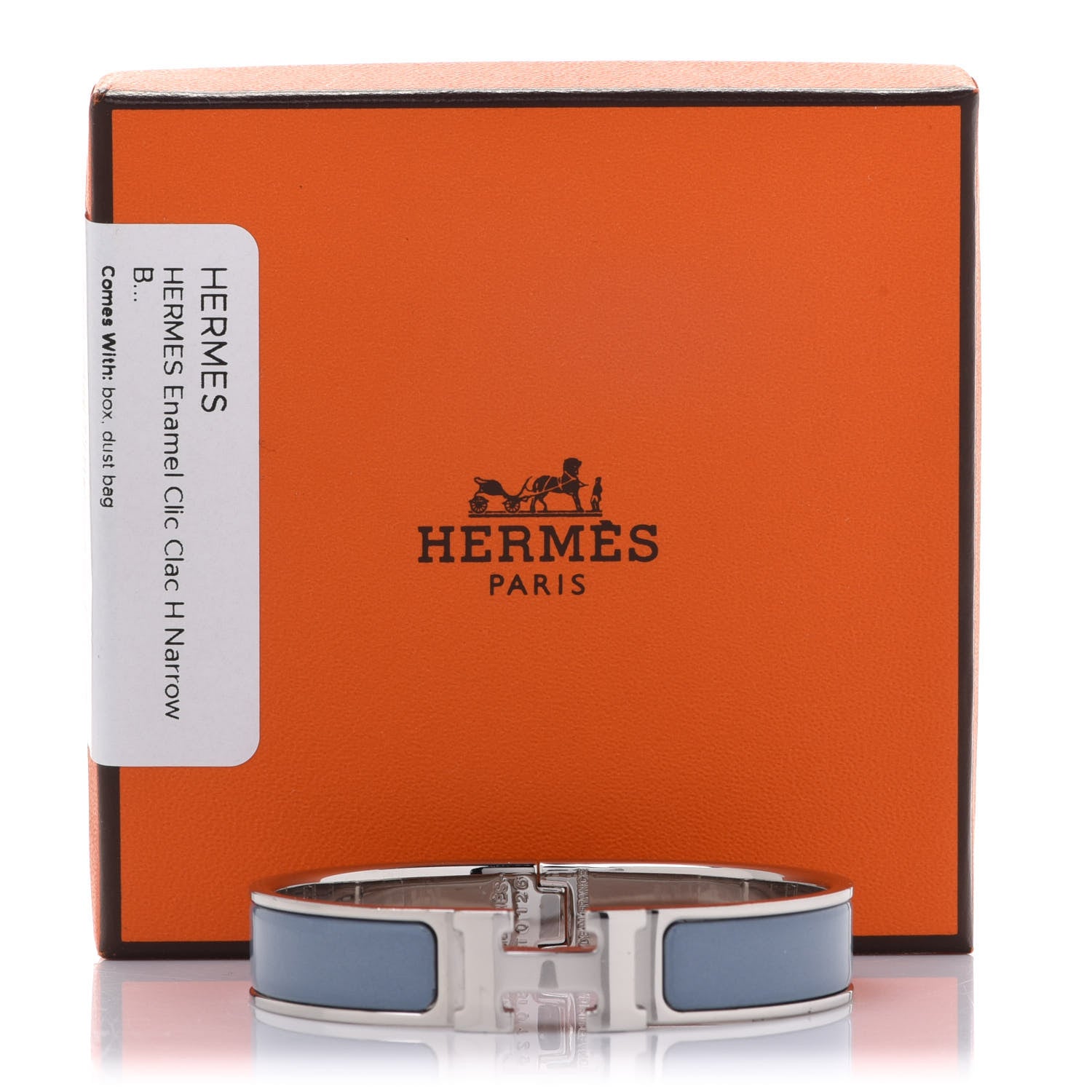 Hermes Enamel Narrow Clic Clac H Bracelet PM Gris Orage 6 of 6