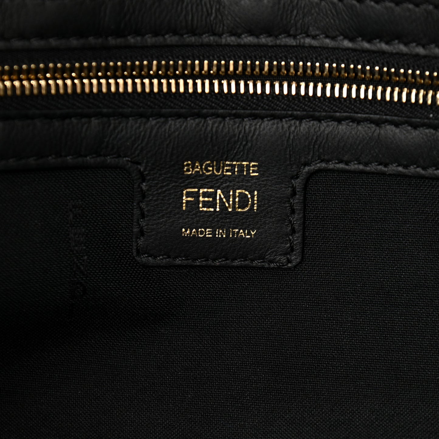 Nappa FF 1974 Embossed Baguette Black