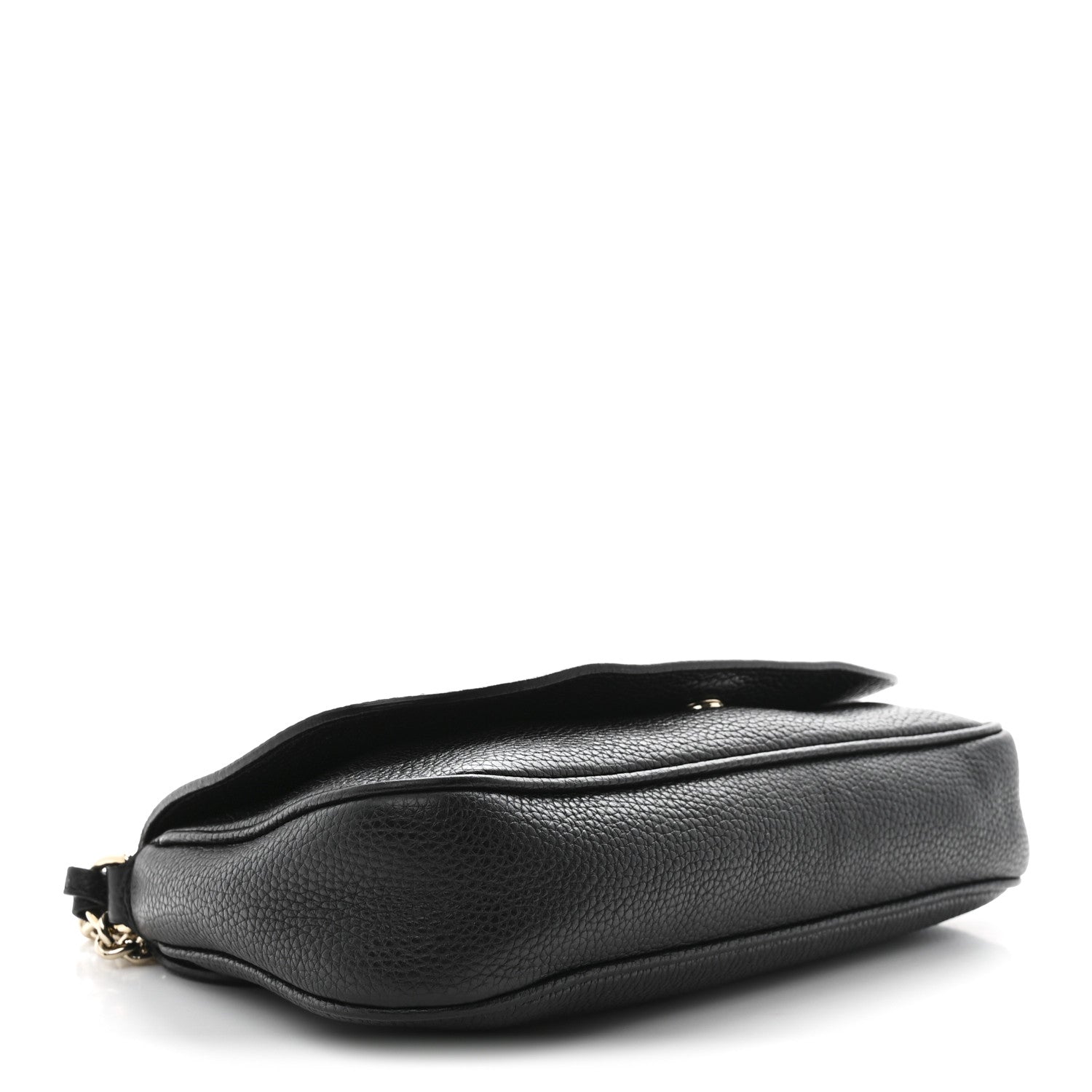 Gucci Pebbled Calfskin Medium Soho Flap Crossbody Black 4 of 10