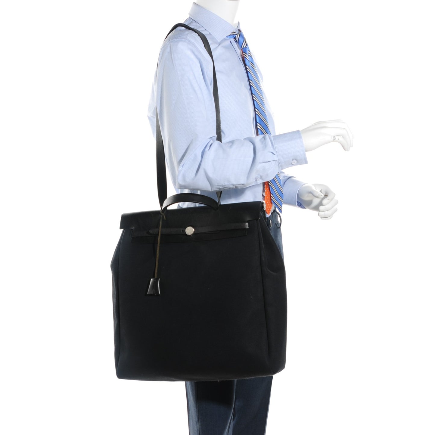Toile Vache Calfskin Herbag 40 GM Black
