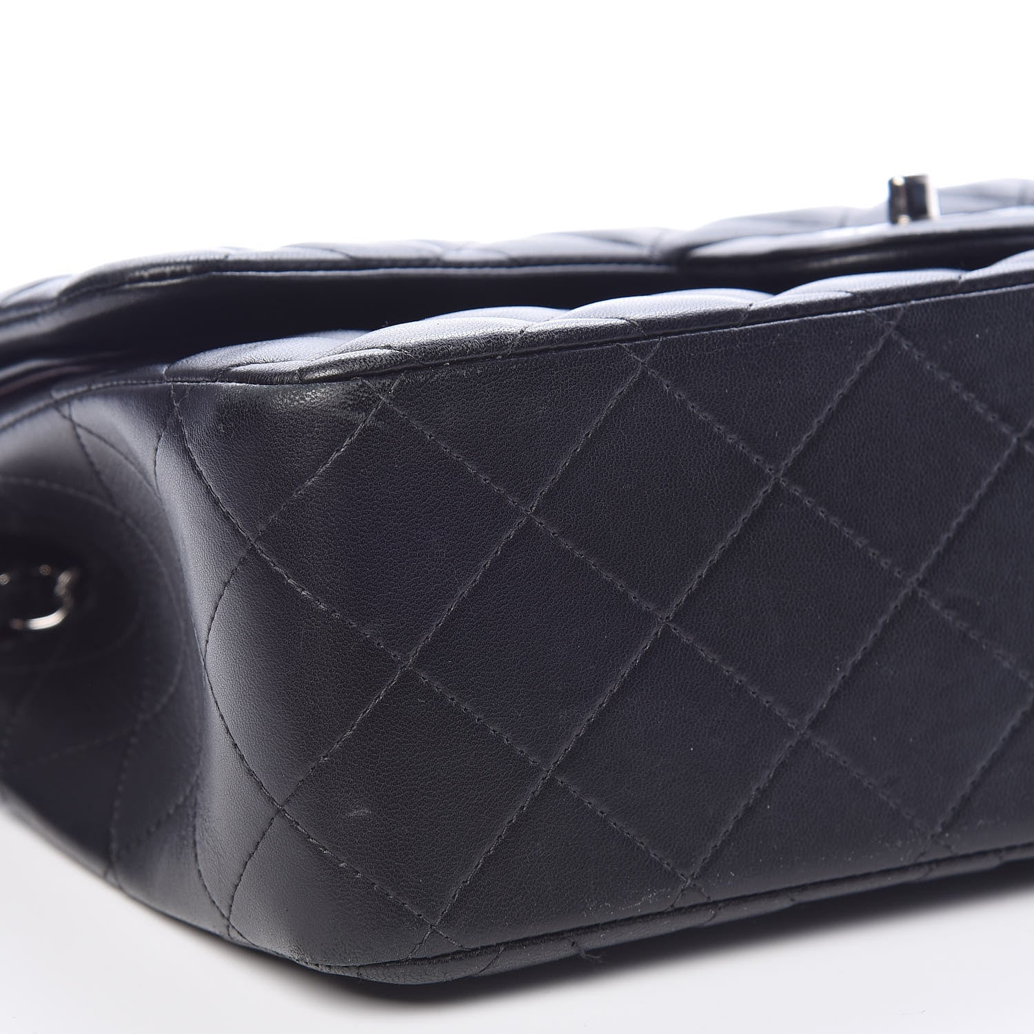 Chanel Lambskin Quilted Jumbo Double Flap Black 6 of 13
