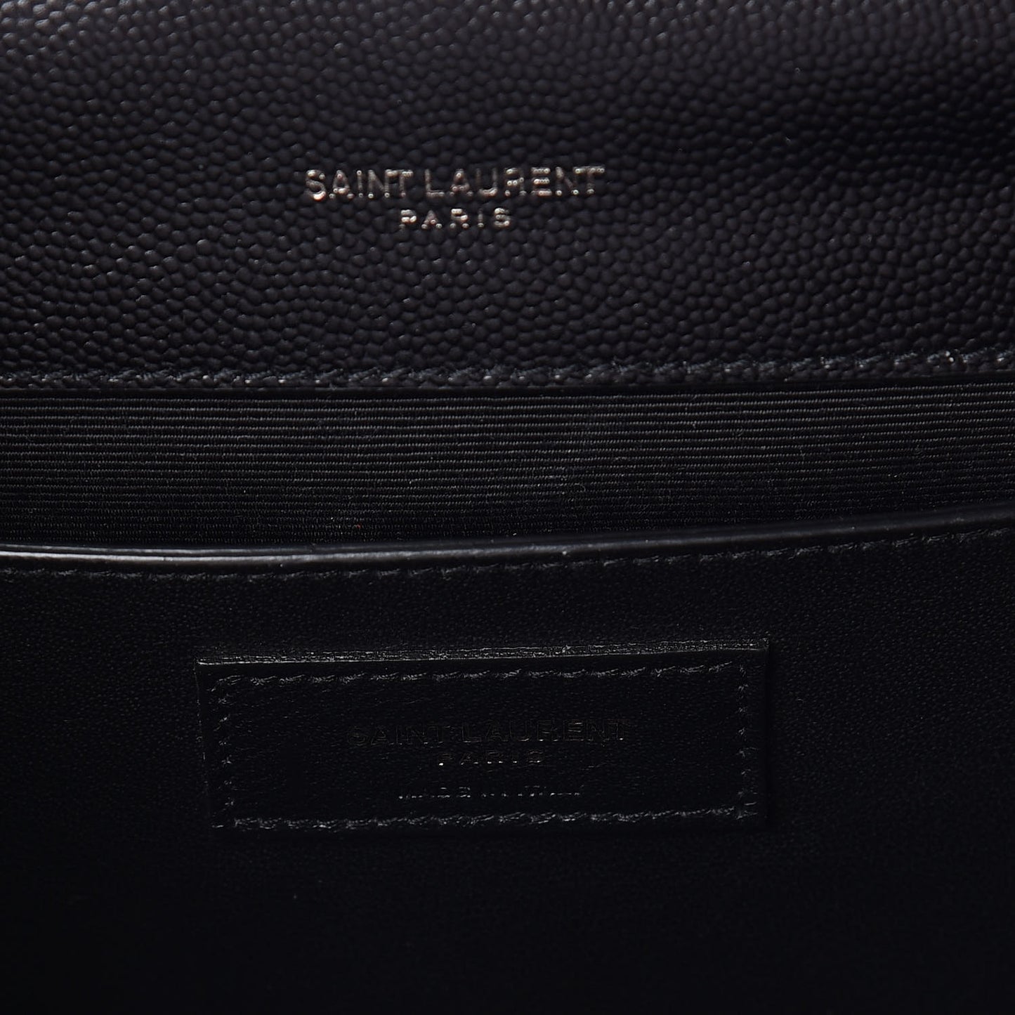 Grain De Poudre Textured Mixed Matelasse Triquilt Medium Monogram Satchel Black