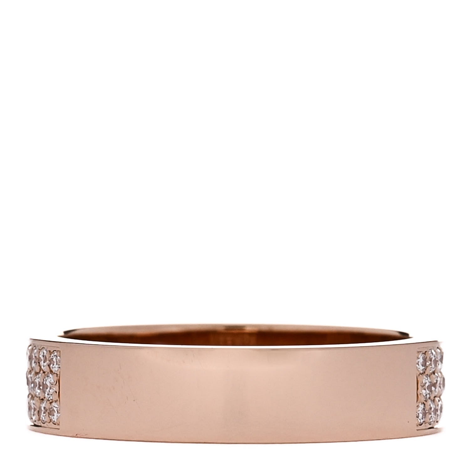 Hermes 18K Rose Gold Diamond MM Kelly Clochette Ring 51 5.75 3 of 5