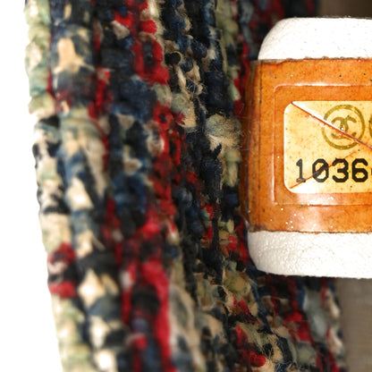 Chanel Tweed Lambskin Flap Blue Red 7 of 11