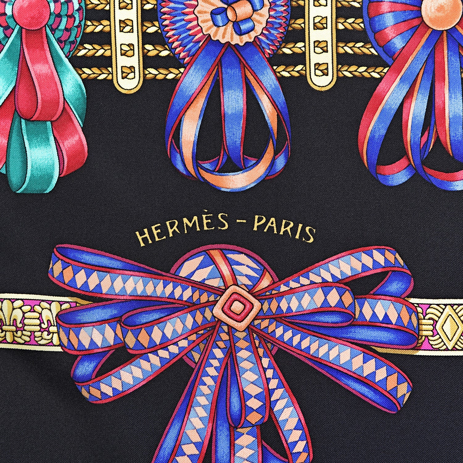 Hermes Silk Les Rubans Du Cheval Scarf 90 4 of 5