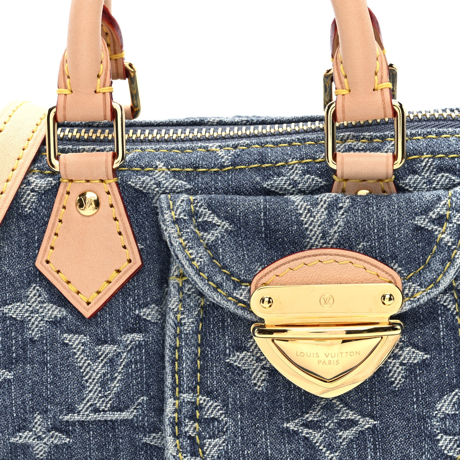 Louis Vuitton Monogram Denim Nano Speedy Blue 7 of 9