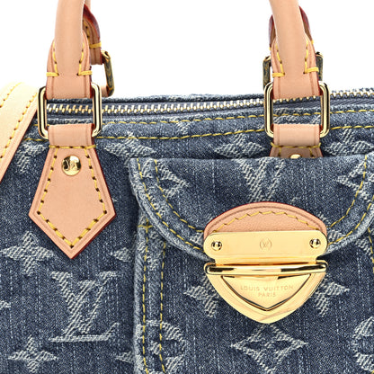 Louis Vuitton Monogram Denim Nano Speedy Blue 7 of 9