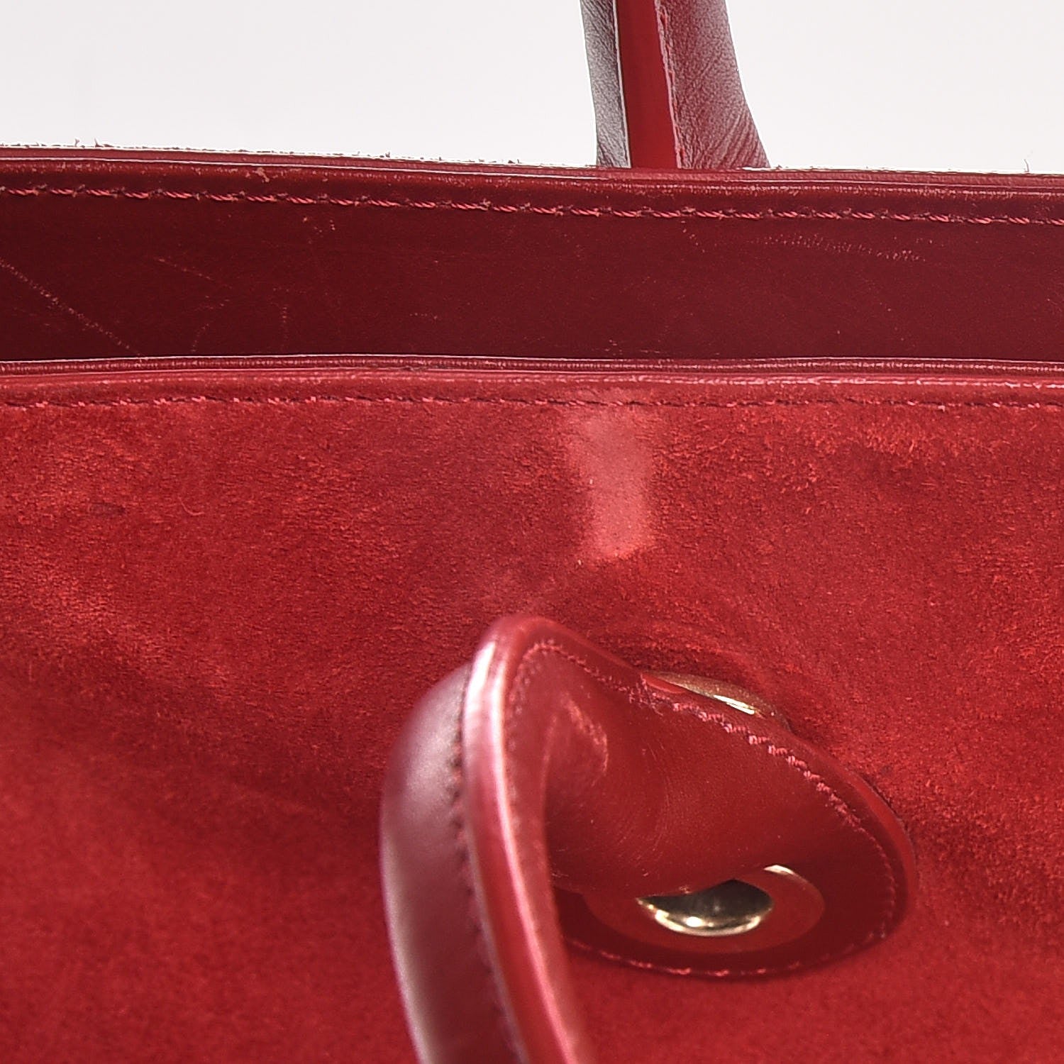 Jimmy Choo Suede Riley Tote Red 14 of 15