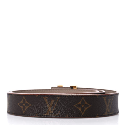 Louis Vuitton Monogram Calfskin 30mm LV Initiales Reversible Belt 90 36 Beige 2 of 5