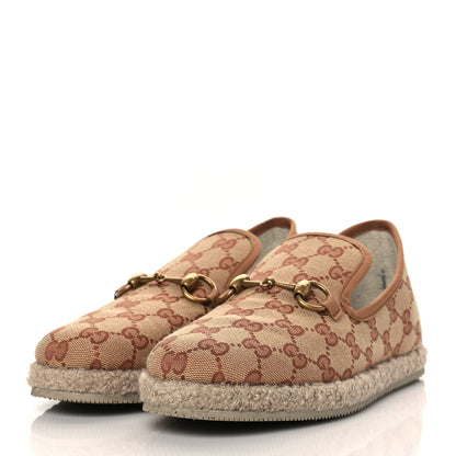 Gucci GG Monogram Womens Fria Horsebit Loafers 36.5 Beige Ruggine 3 of 9