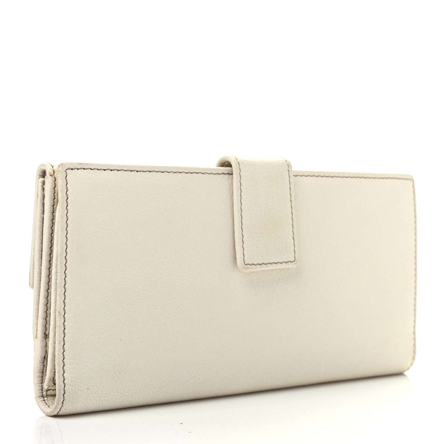 Gucci Calfskin Princy Continental Wallet White 3 of 9