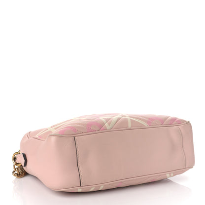 Gucci Calfskin Matelasse GucciGhost Medium GG Marmont Chain Shoulder Bag Perfect Pink Rosa Ivory 4 of 11