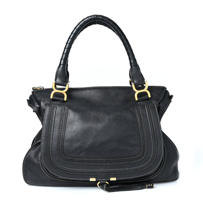 Chloe Calfskin Large Marcie Satchel Black 1 of 11