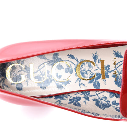 Gucci Vernice GG Victoire 55mm Loafer Pumps 38.5 Hibiscus Red 8 of 11