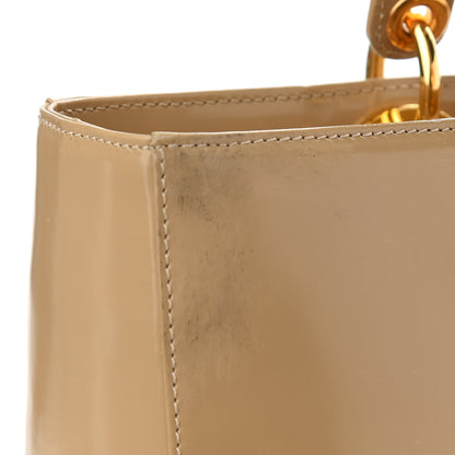 Christian Dior Patent Large Lady Dior Beige 10 of 13