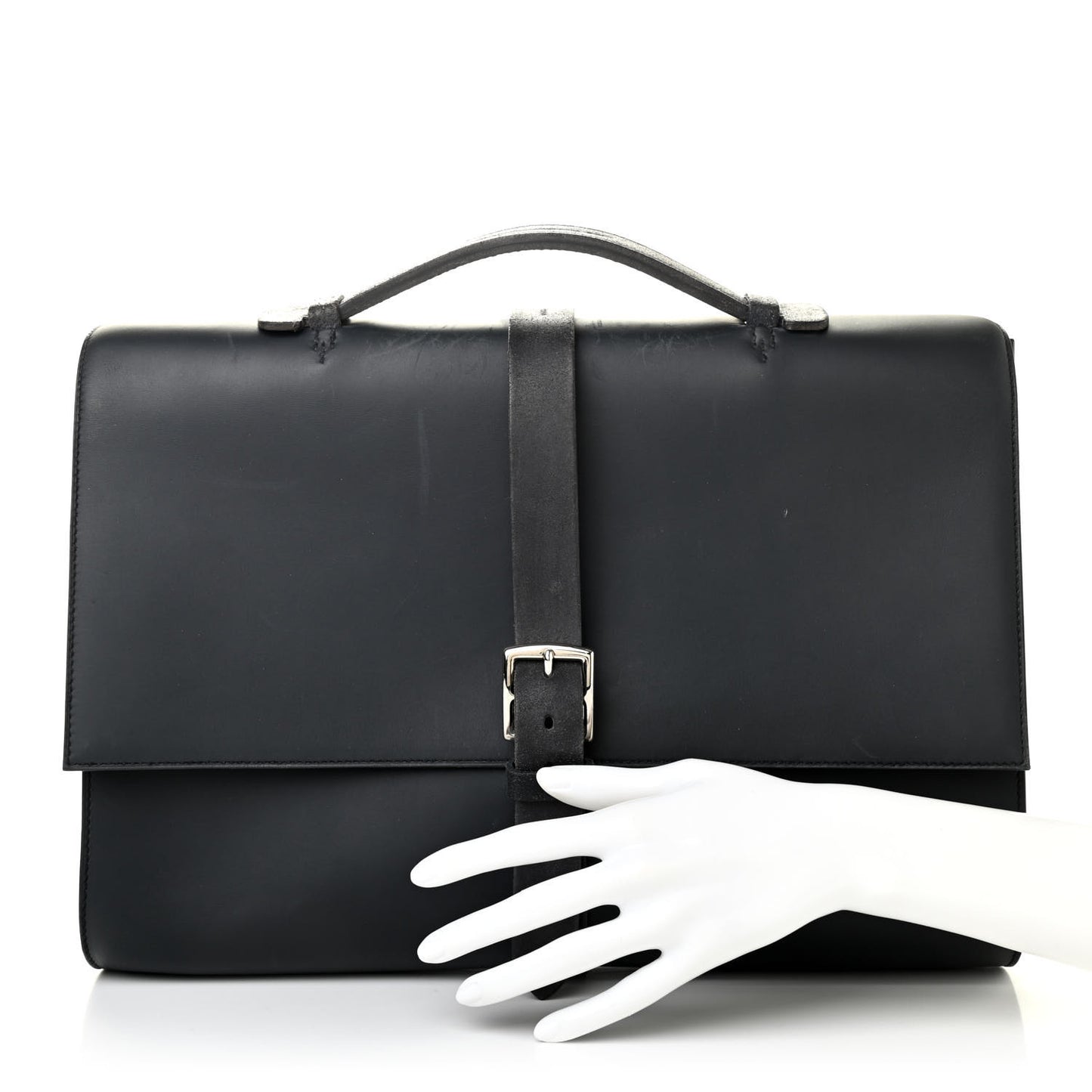 Sombrero Hunter Cowhide Etriviere II Meeting 38 Briefcase Black