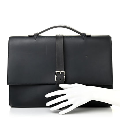 Hermes Sombrero Hunter Cowhide Etriviere II Meeting 38 Briefcase Black 2 of 20