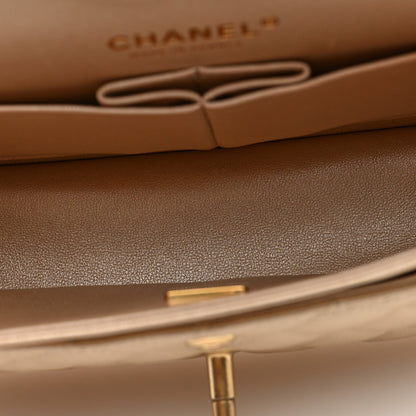 Chanel Iridescent Caviar Quilted Small Double Flap  Beige 5 of 10