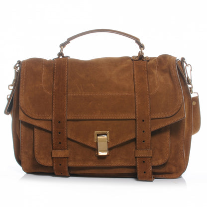 Proenza Schouler Suede PS1 Large Satchel Tobacco 1 of 8