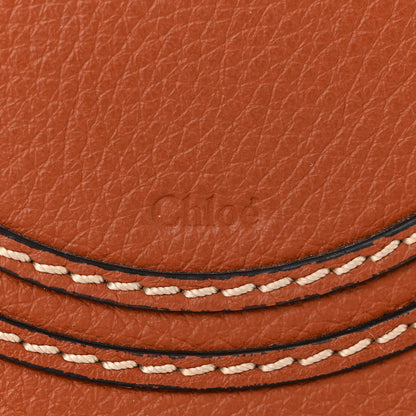 Chloe Raffia Small Grain Calfskin Medium Marcie Basket Tan 6 of 12