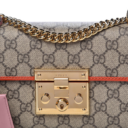 Gucci GG Supreme Monogram Patent Small Padlock Shoulder Bag Multicolor 8 of 12