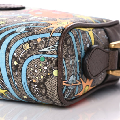 Gucci X DISNEY GG Supreme Monogram Donald Duck Interlocking G Shoulder Bag Beige Multicolor New Acero 9 of 10