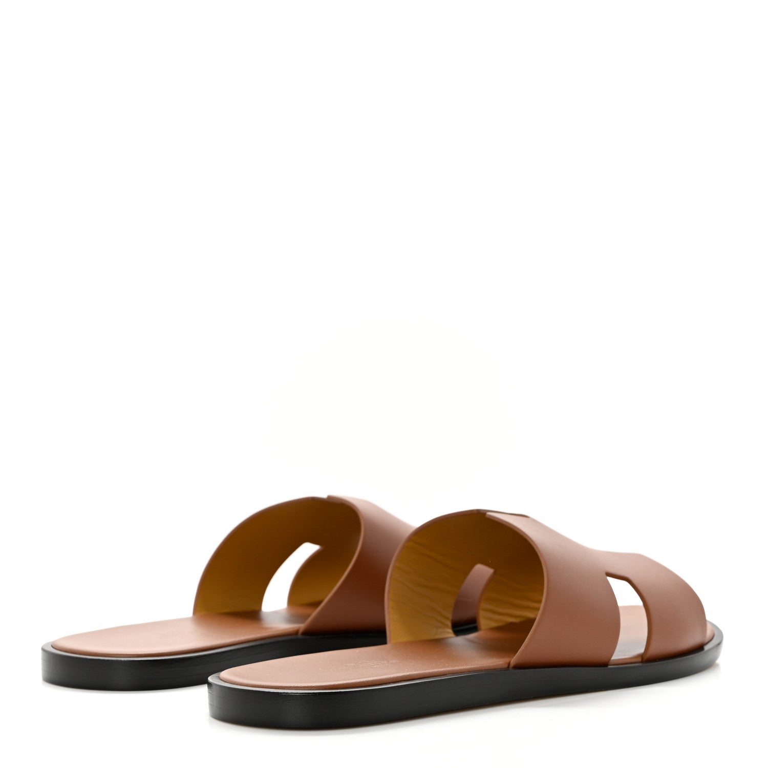 Hermes Calfskin Mens Izmir Sandals 45 Gold 4 of 9