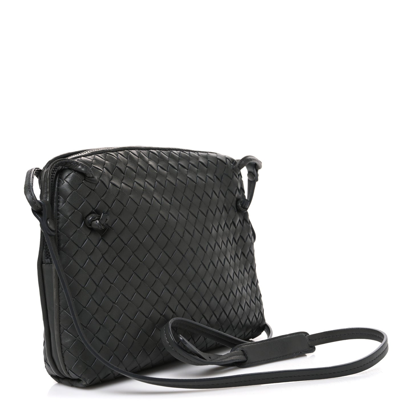 Nappa Intrecciato Nodini Crossbody Messenger New Light Grey
