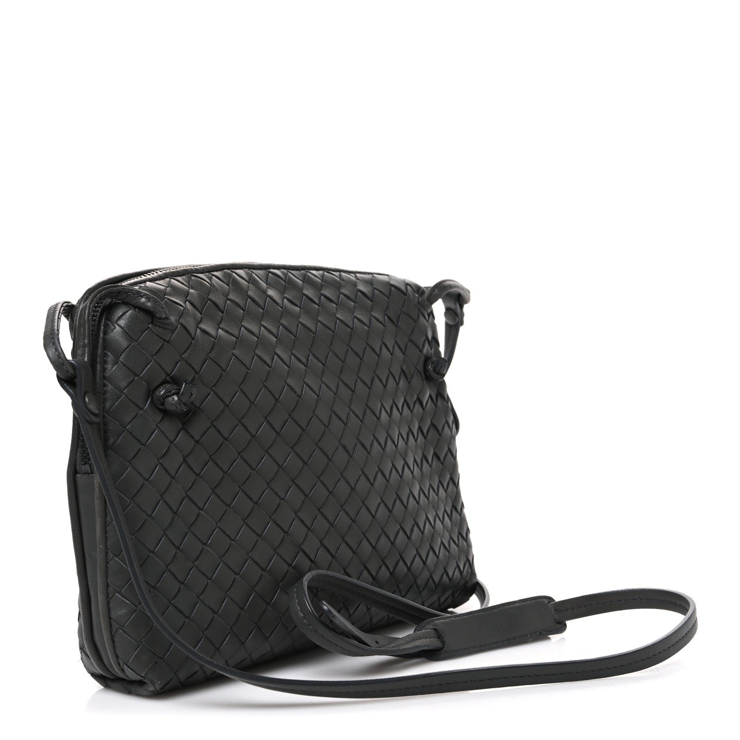 Bottega Veneta Nappa Intrecciato Nodini Crossbody Messenger New Light Grey 3 of 12