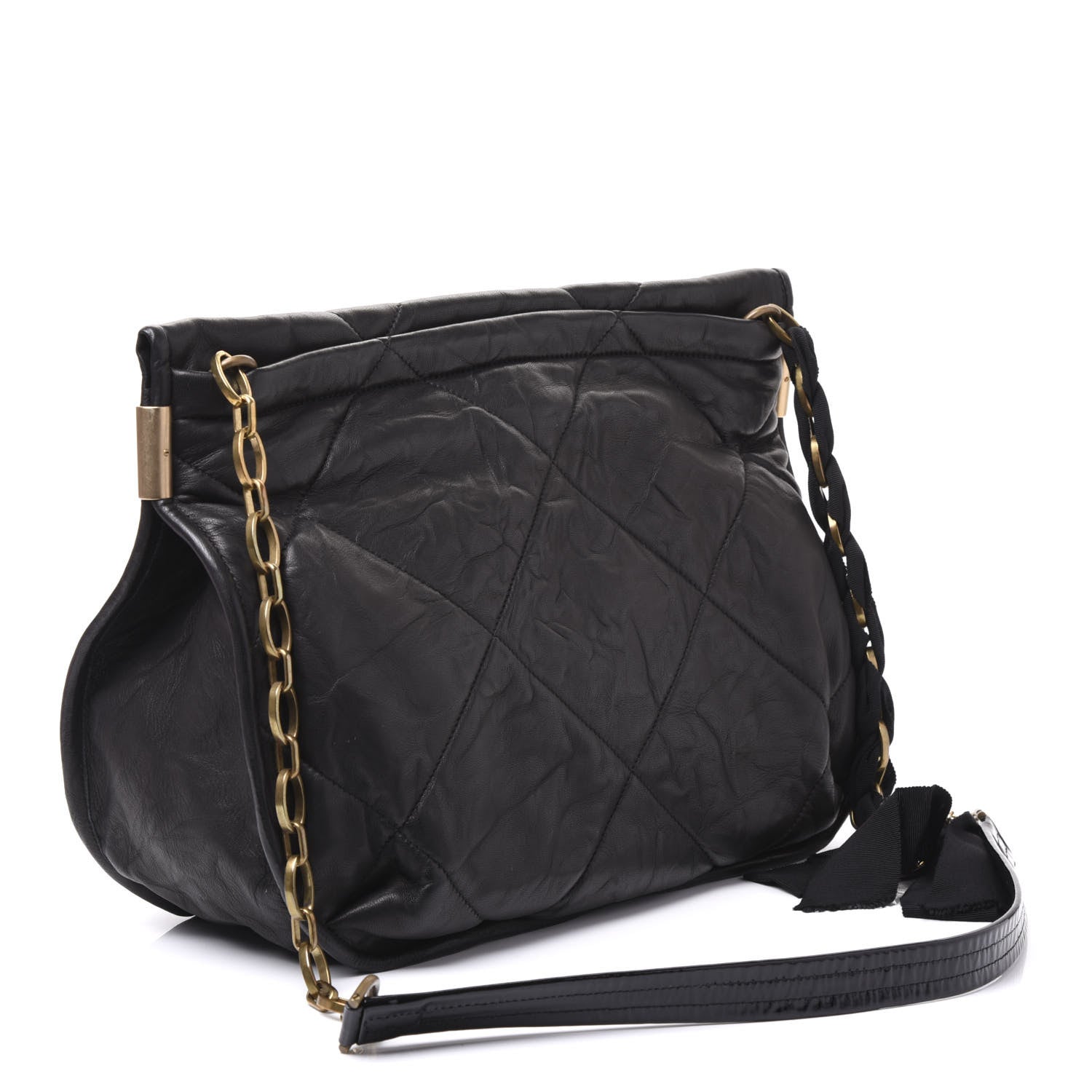 Lanvin Lambskin Quilted Amalia Crossbody Bag Black 2 of 9