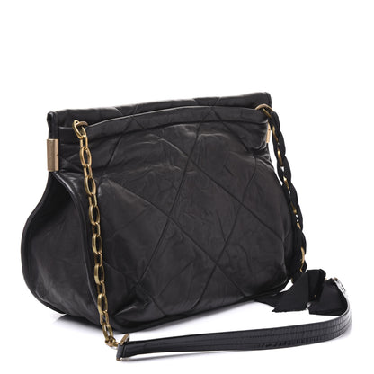 Lanvin Lambskin Quilted Amalia Crossbody Bag Black 2 of 9
