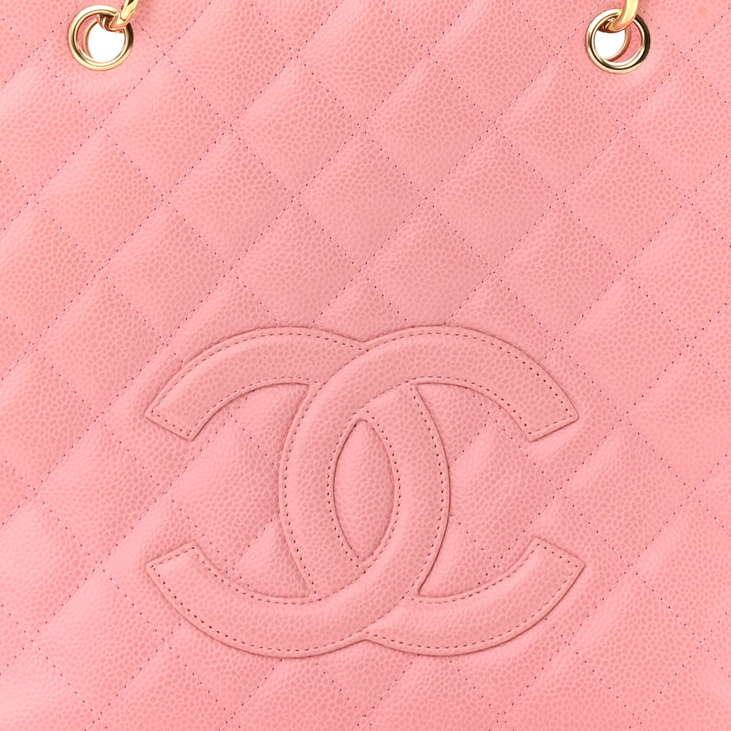 Caviar Quilted Petit Shopping Tote PST Pink