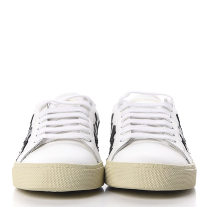 Saint Laurent Calfskin Star Court Sneakers 36 White Black 2 of 11