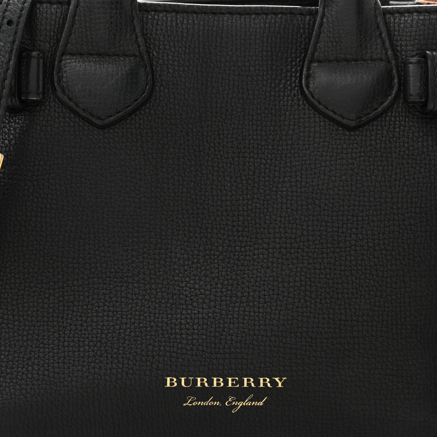 Derby Calfskin House Check Baby Banner Tote Black