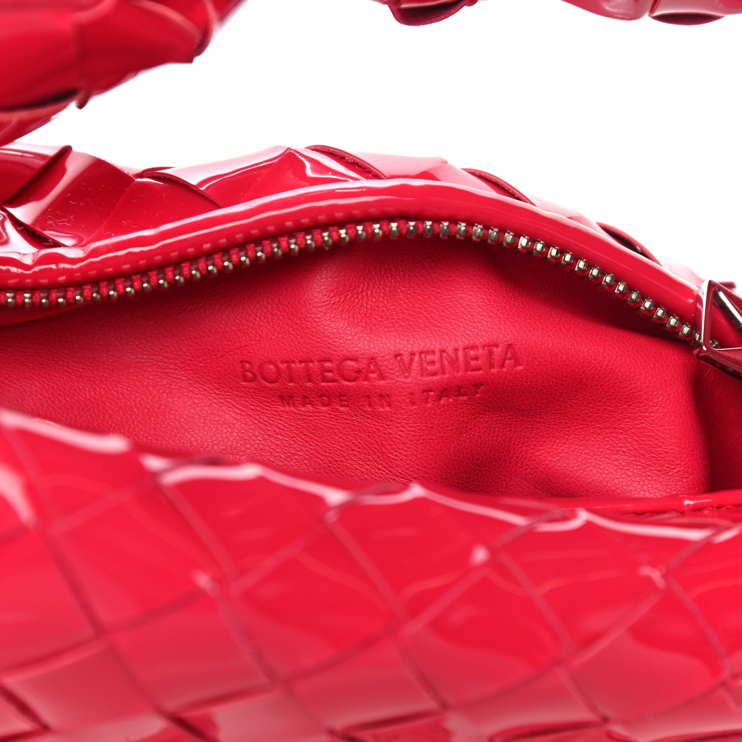 Bottega Veneta Patent Nappa Intrecciato Mini Jodie Candy Stripe 6 of 10