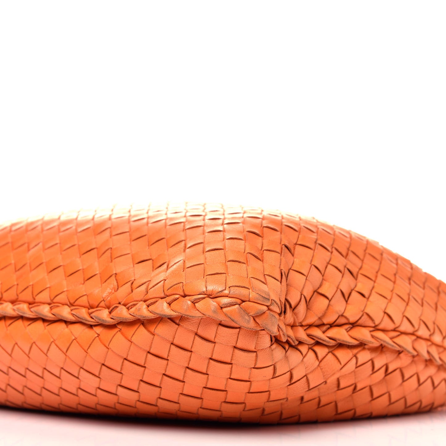 Nappa Intrecciato Medium Veneta Hobo Orange