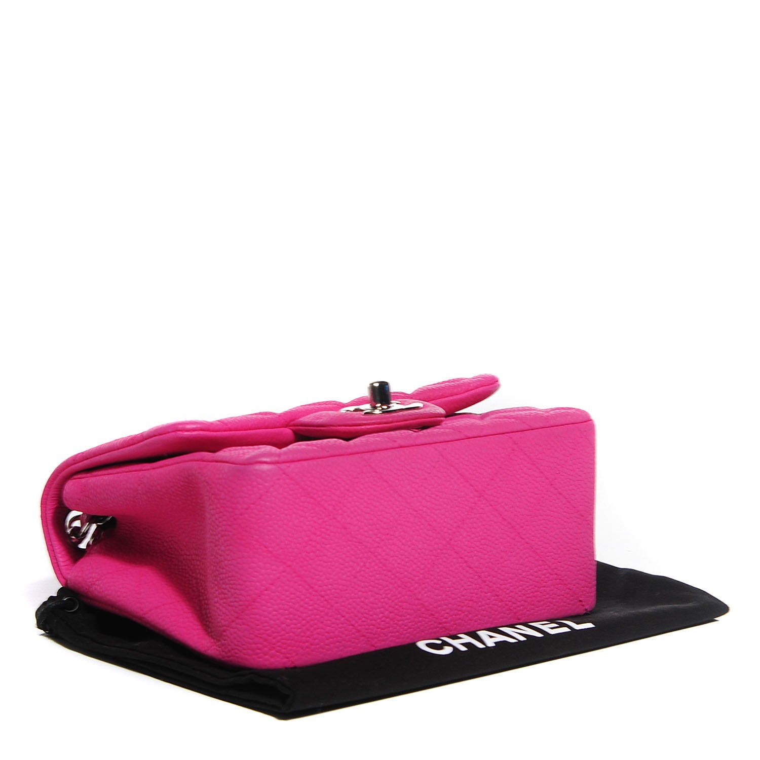 Chanel Iridescent Caviar Quilted Mini Square Flap Hot Pink 4 of 8