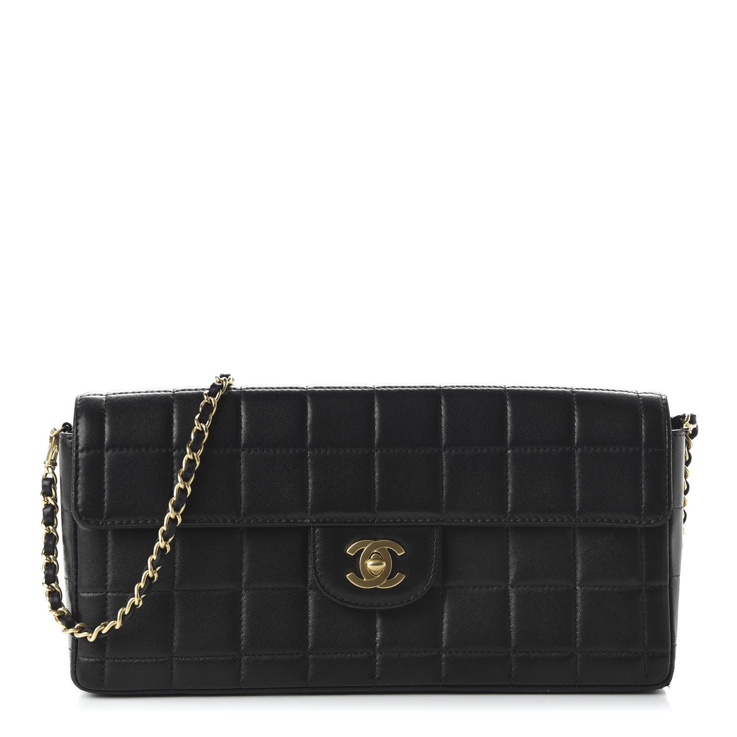 Chanel Lambskin East West Chocolate Bar Flap Black 1 of 10