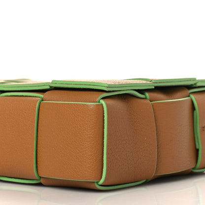 Bottega Veneta Grained Calfskin Maxi Intrecciato Cassette Crossbody Bag Caramel Pistachio 7 of 7