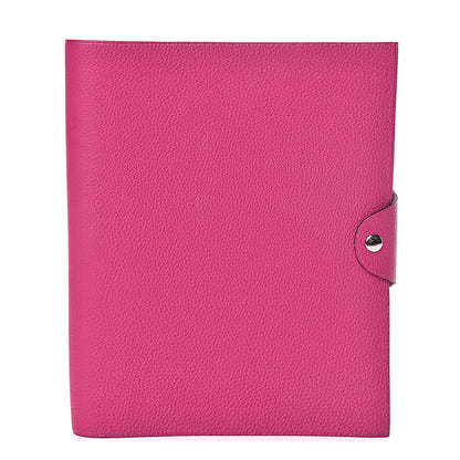 Hermes Togo Ulysse MM Notebook Cover Rose Pourpre 1 of 8