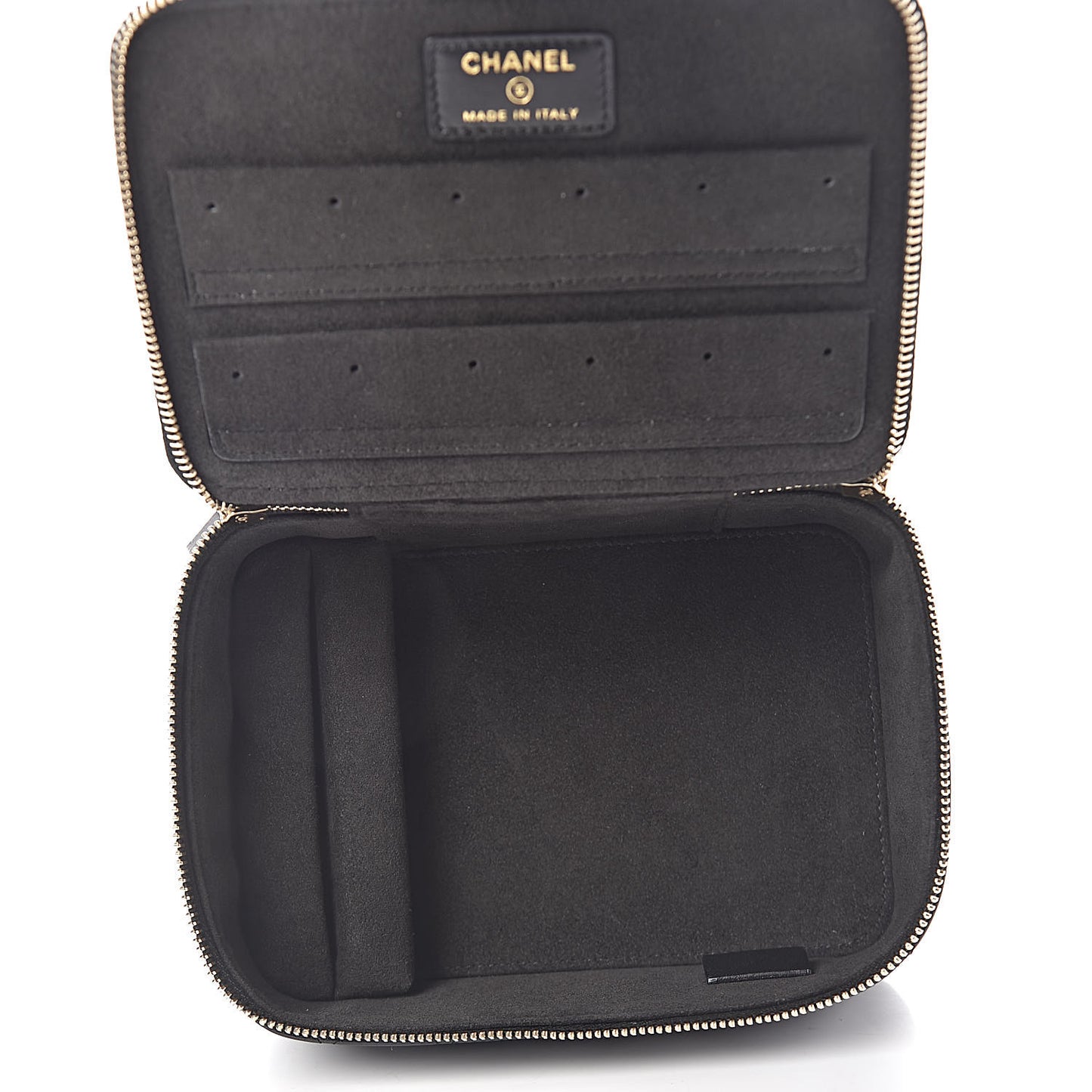 Lambskin Quilted Jewelry Case Black