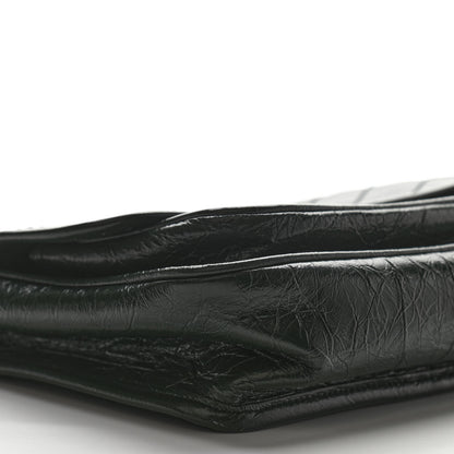 Saint Laurent Crinkled Calfskin Matelasse Monogram Baby Niki Chain Satchel Dark Green 9 of 11