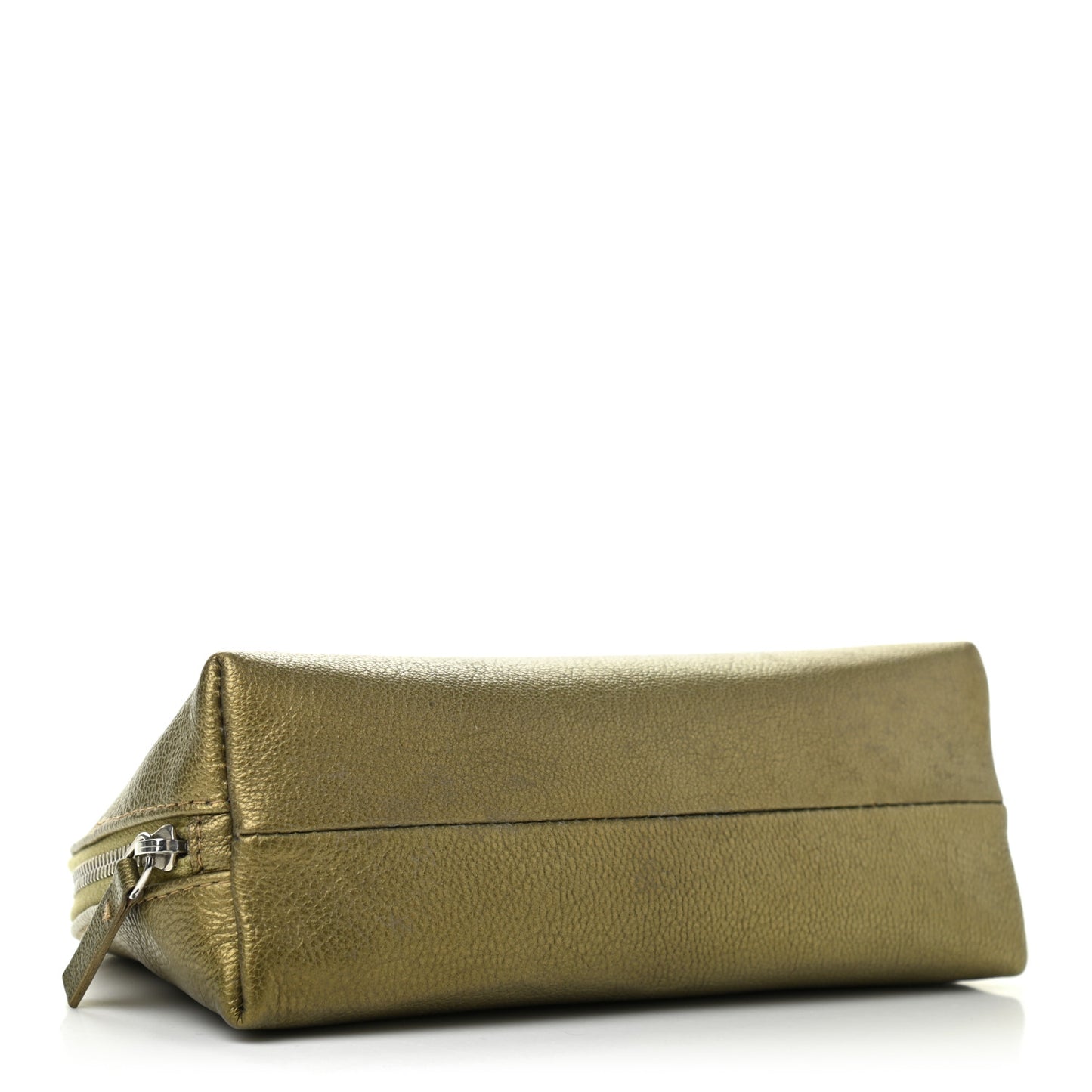 Metallic Goatskin Cosmetic Case Gold