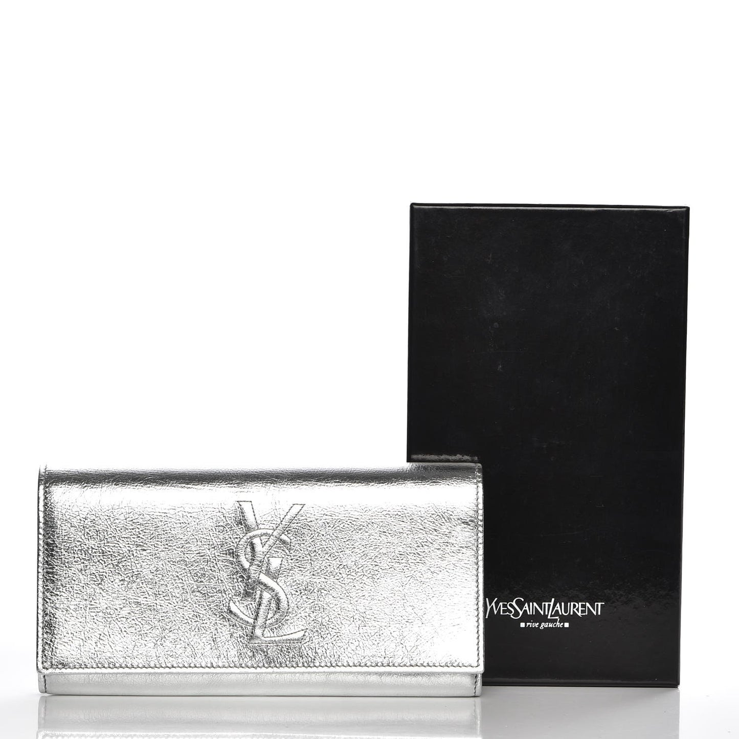 Metallic Calfskin Belle De Jour Wallet Moon