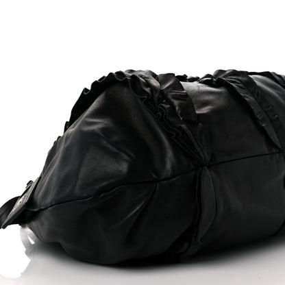 Prada Nappa Ruffle Hobo Black 8 of 10