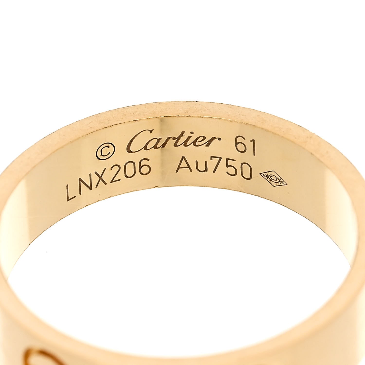 Cartier 18K Yellow Gold 5.5mm LOVE Ring 61 9.5 4 of 5